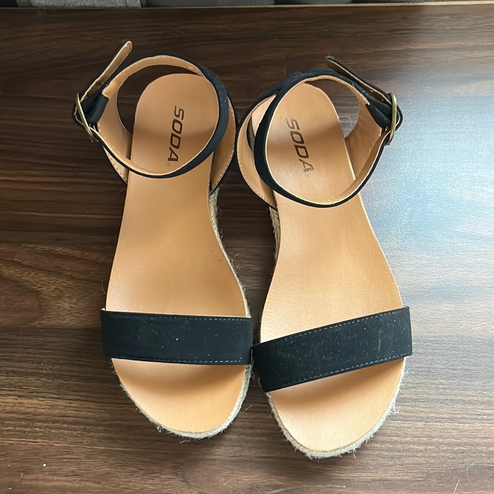 Black Strap Sandals. Summer Sandals
